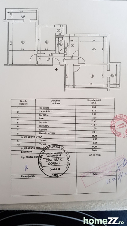 Apartament 3 camere crihala