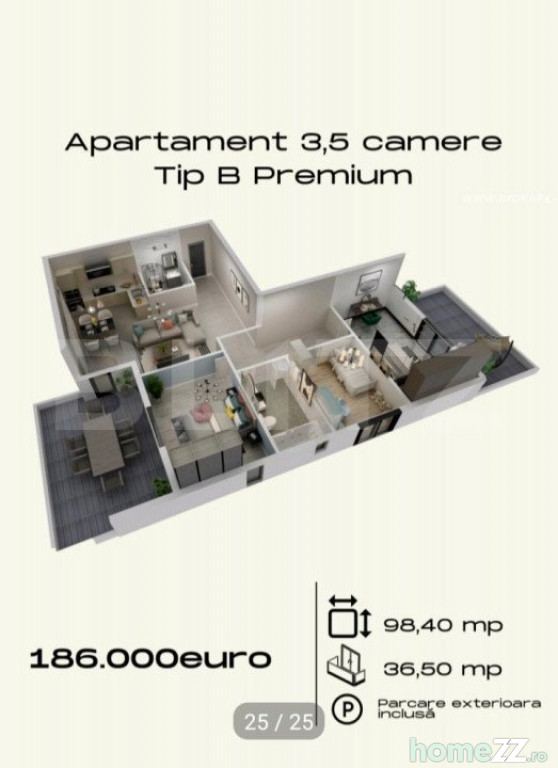 Apartament 4 camere, Torontalului