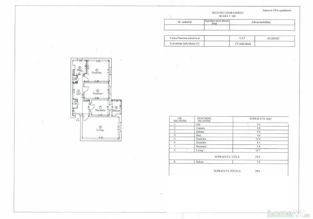 Apartament 3 camere, Enachita Vacarescu