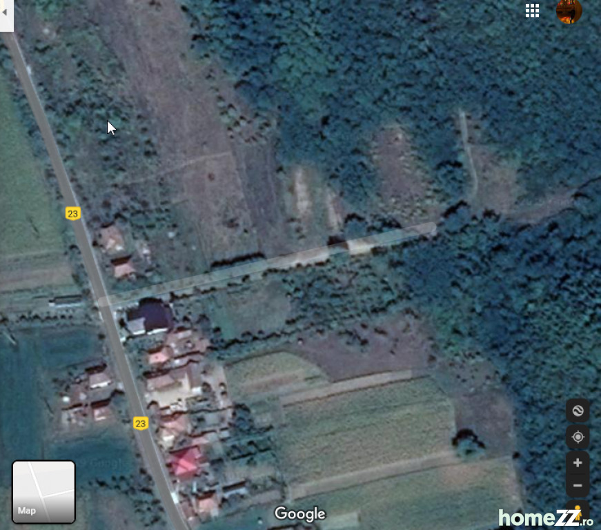 Teren intravilan Borza 40 arii 4000 mp padure salcam livada