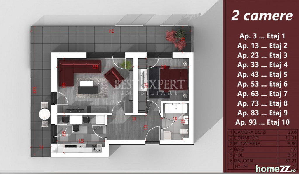 Apartament 2 camere, Liviu Rebreanu, comision 0%