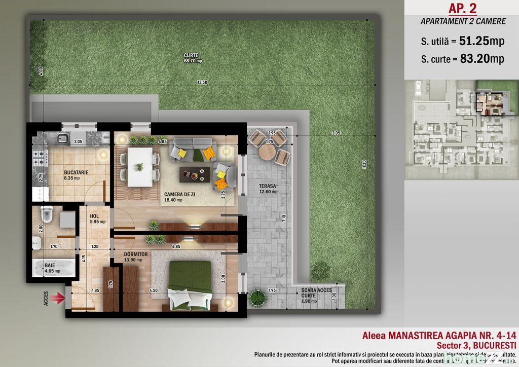 Apartament 2 camere, Nicolae Grigorescu