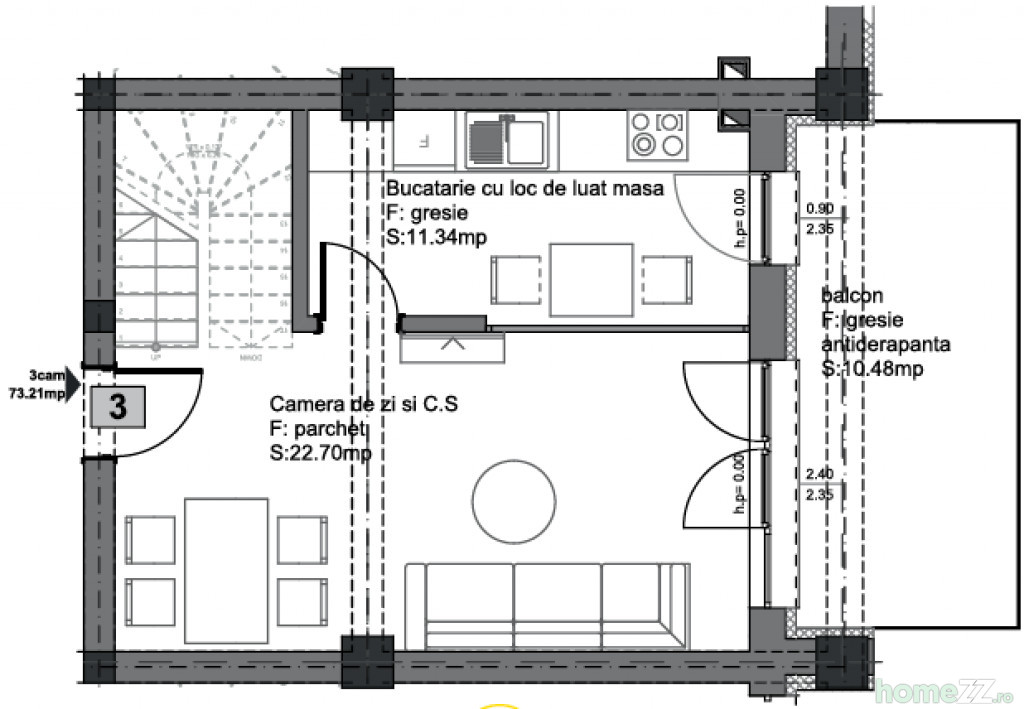 Apartament 3 camere, Avantgarden, comision 0%