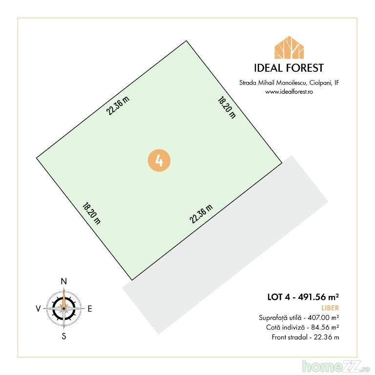 Teren, 491 m²