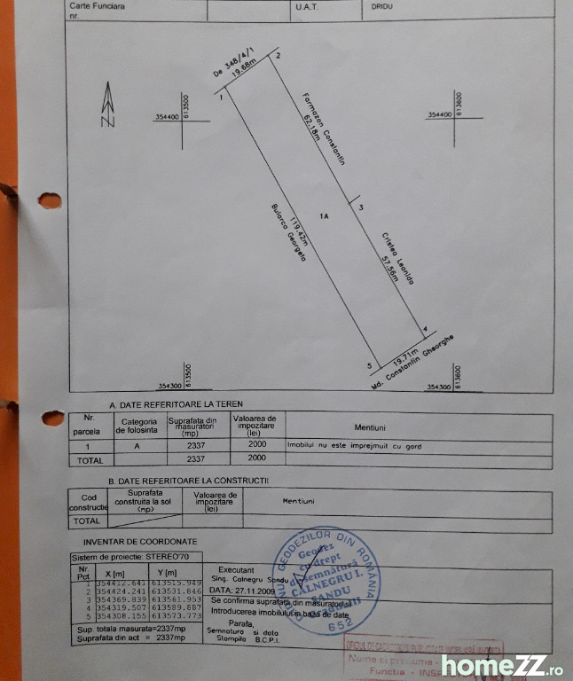 Teren Intravilan Dridu- Ialomita 2300mp