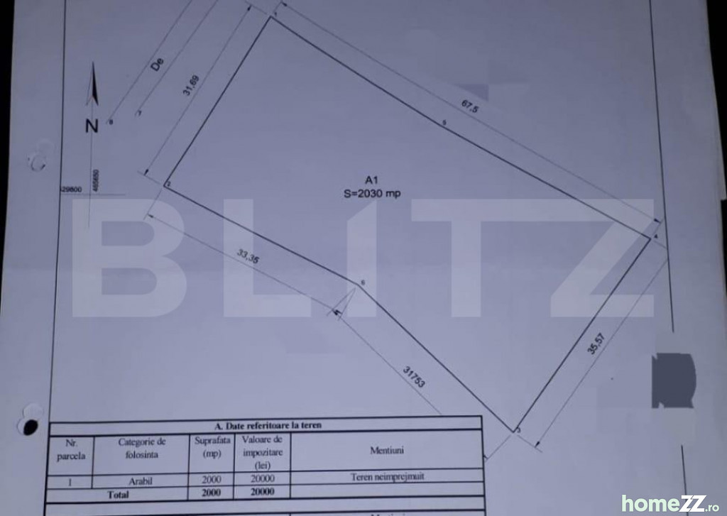 Teren, 2030 m²