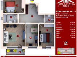 Apartament 3 camere zona adiacenta Brasov