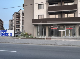 Spațiu comercial parter bloc nou, 136 mp open space, vitrin