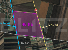 Teren de vanzare, 48 ha, pretabil parc fotovoltaic, jud Olt
