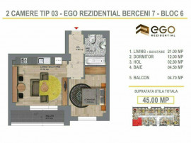 Discount 2 Cam 200m Metrou Berceni EGO Rezidential (Tip 03)
