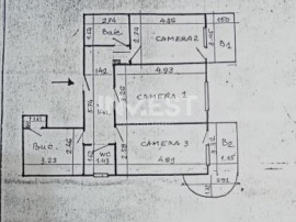 Apartament 3 camere, etajul 1, Gara- Scoala Stefan Barsanesc