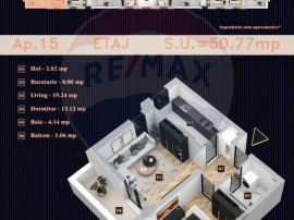 Apartament 2 camere de v&acirc;nzare / Chiajna / Bloc nou / ba...
