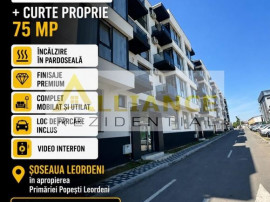 Apartament 2 camere tip Studio + 75 mp curte proprie
