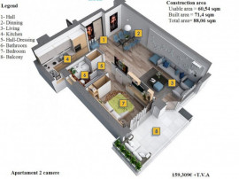 Comison 0% Apartament 2 camere in Floreasca Residence