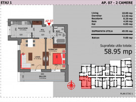 Apartament 2 Camere Decomandat Sector 4 Grand Arena 58.95Mp