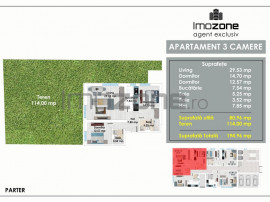 Apartament 3 camere | 81 mp + 114 mp Curte | langa Lidl s...