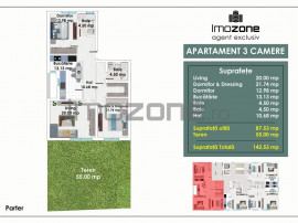 3 CAMERE – 55 MP CURTE – METROU PACII – AUTOGARA MI...