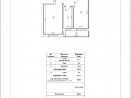 Apartament nou, 2 camere, 41,8 mp, Zona Ipotesti