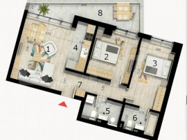 Apartament 3 camere, 100 mp, Ansamblu Rezidențial