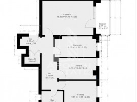 Apartament cu 3 camere, decomandat, etajul 1, zona Dambovita