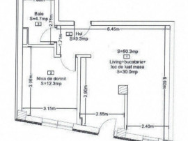Apartament 2 camere, 50 mp, bloc nou, zona Corneliu Coposu
