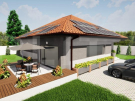 Casa cu 4 camere, 120 mp utili, panouri fotovoltaice, plan p
