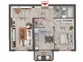 Apartament NOU LA CHEIE cu 2 camere de v&acirc;nzare