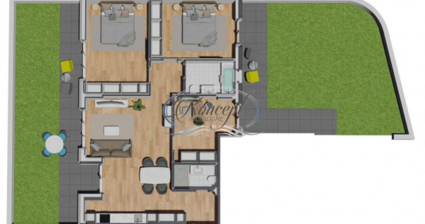 Apartament cu 2 terase in zona VIVO