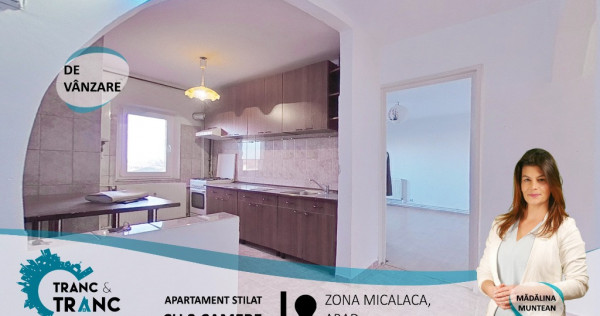 PREȚ REDUS Apartament stilat cu 3 camere,în Micalaca(ID:29495)