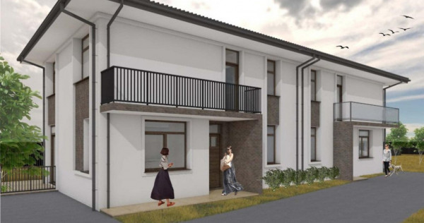 Duplex de vanzare, 100 mp, 250 teren, semifinisat, P+E, Gila