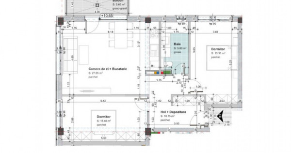 Apartament 74 mp 3 camere zona Regal