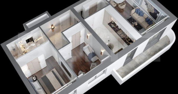 Apartament premium de 3 camere, 77.5 mp in zona Poitiers