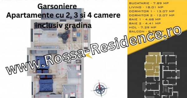 Apartament 3 camere spatios decomandat