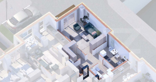 Apartament de 1 camera, 46.35mp, zona Copou