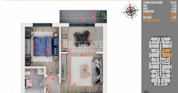 Apartament 2 camere ideal investitie