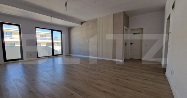 Apartament de 55 mp, incalzire in pardoseala, terasa, parcar