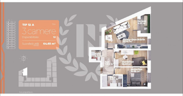 Apartament 3 camere Titan