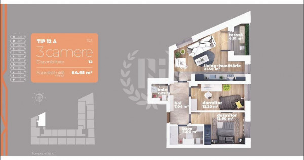 Apartament 3 camere Titan