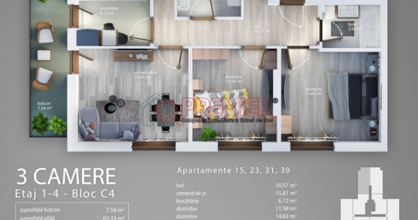 Apartament 3 camere Metalurgiei - Lidl Kaufland Berceni