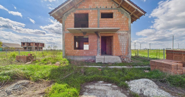 Casă la roșu, teren 600 mp, în Săcălaz