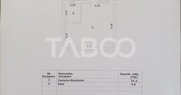 Studio de vanzare 36 mp utili + terasa 13 mp constructie nou