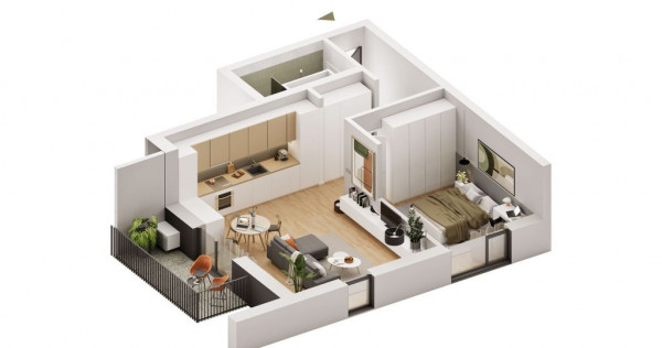 Apartament cu 2 camere în Pârneava