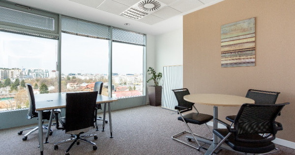 Spațiu de birou privat pentru 5 persoane în Regus Floreasca Plaza