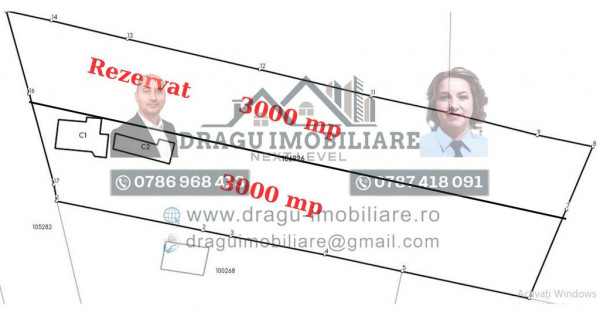 Teren intravilan cu utilități – 3.000 mp / lot – Sl...