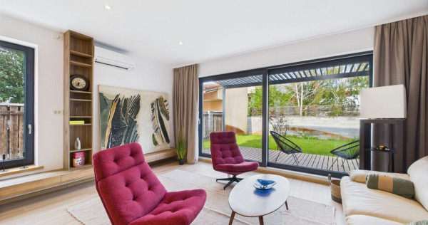 Casă modernă și elegantă, mobilată și utilată