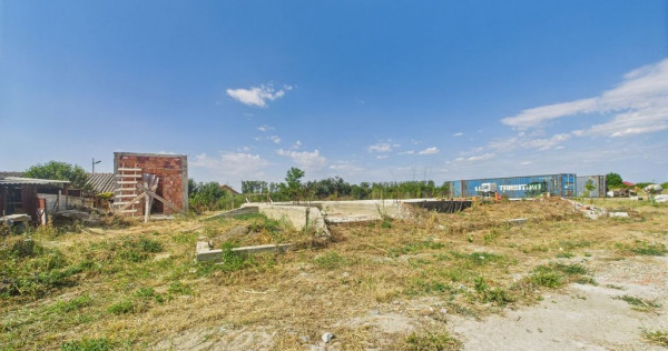 Teren 1000 mp Uliuc, cu fundație și proiect casă