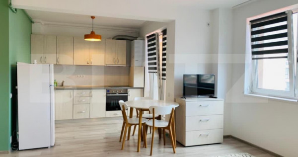 Apartament 1 Camera, 43 mp, Mobilat Modern, Piata Abator