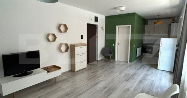 Apartament 1 Camera, 43 mp, Mobilat Modern, Piata Abator