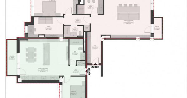 Apartament Ultracentral cu 2 camere, 63,10 mp, Bloc Nou