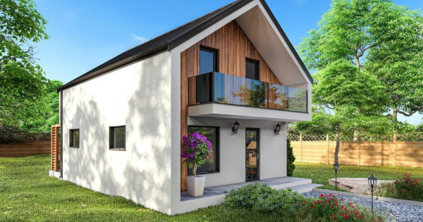 Casa individuala P+M - 4 camere - 2 bai - teren 324mp - 124.900 €